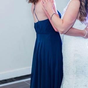 David’s bridal Spaghetti Strap Full Skirt color Marine size 12